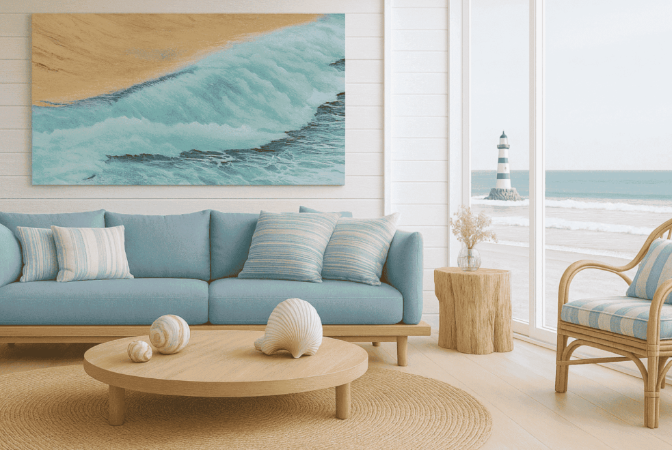 How Coastal Art Can Connect a Modern Interior with Nature
